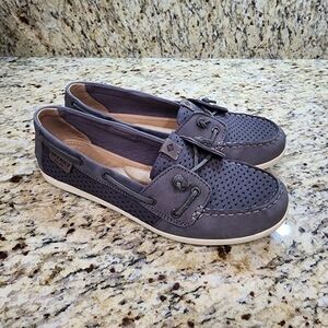 Women Sperry Top-Sider Size 8M Leather Coil Ivy Grey